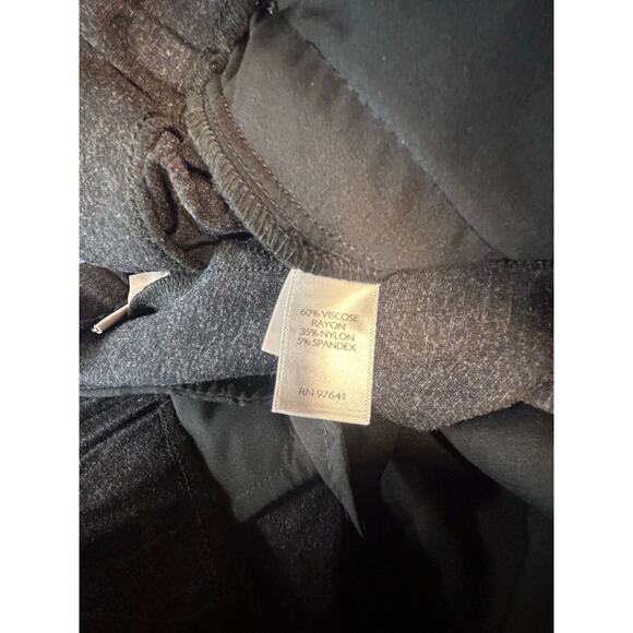 J. Jill Large Slim Leg Pull On Pants Dark Gray Elastic Waist Dress Trousers - Picture 5 of 6